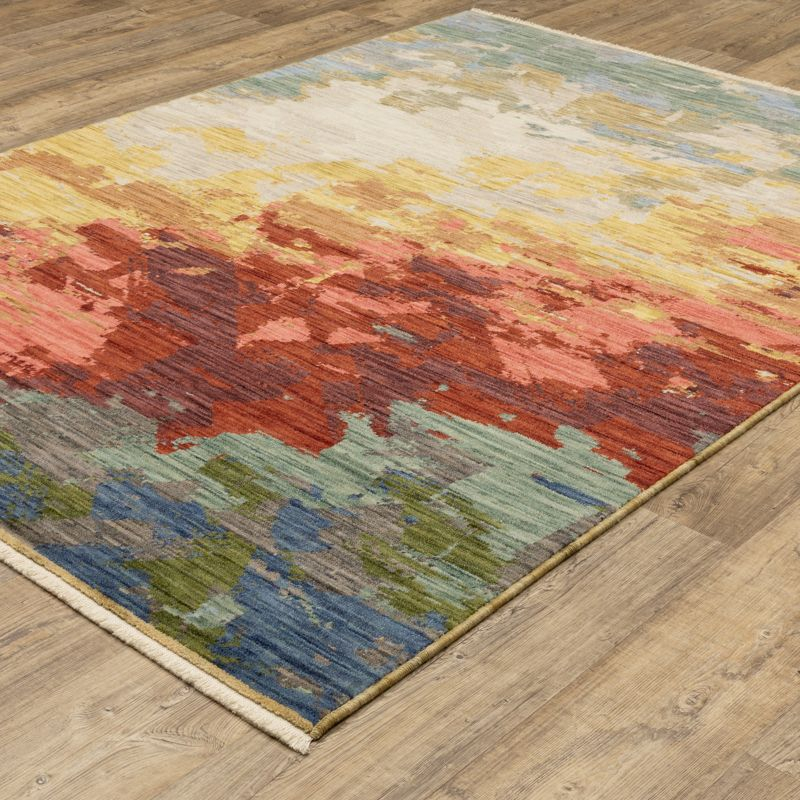 Oriental Weavers Soleri SOL04 Beige/ Multi Indoor Area Rug - 5'3" x 7'6"