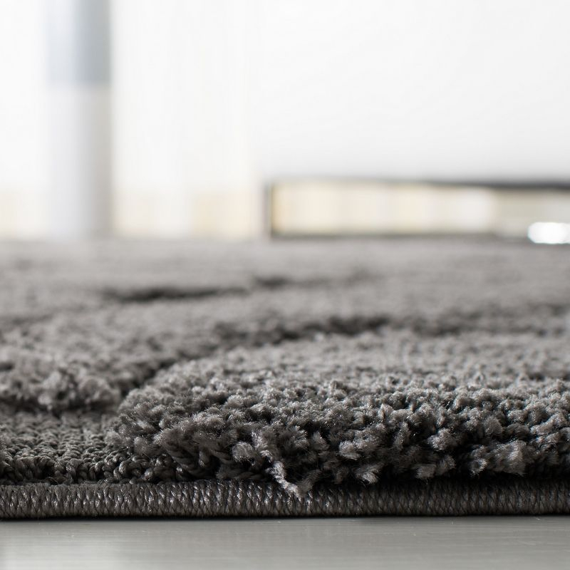 Florida Shag SG455 Power Loomed Indoor Area Rug - Grey - 5'3"x7'6" - Safavieh.