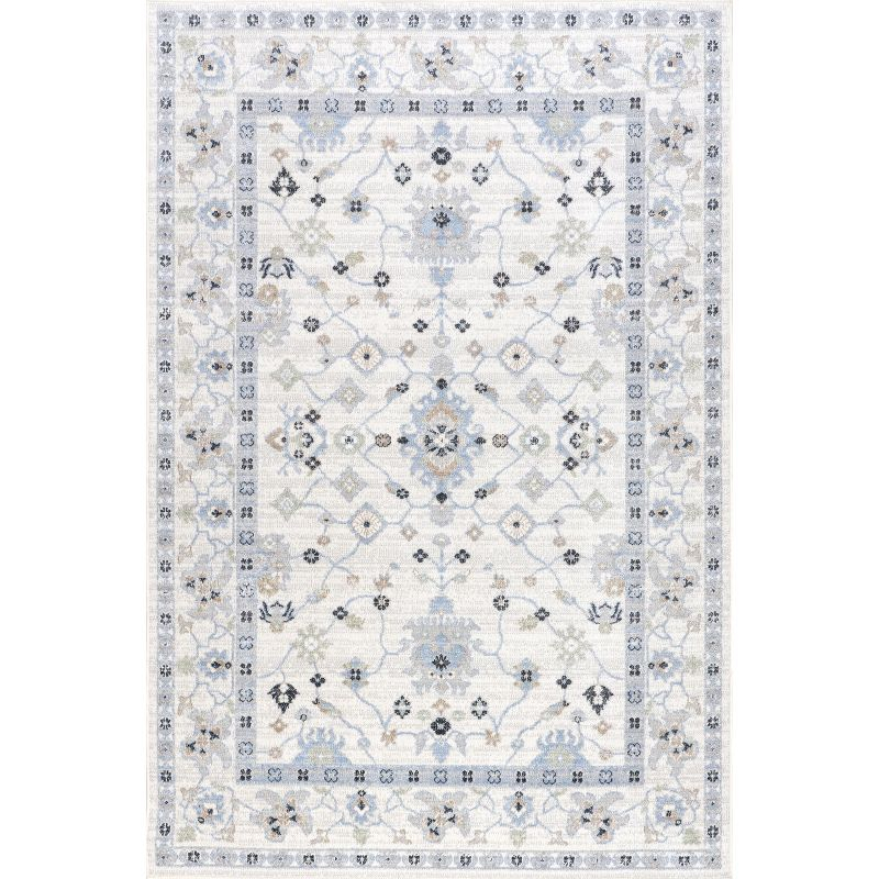 Nuloom Bridie Medallion Machine Washable Indoor Area Rug, 5' x 7' 6", Blue
