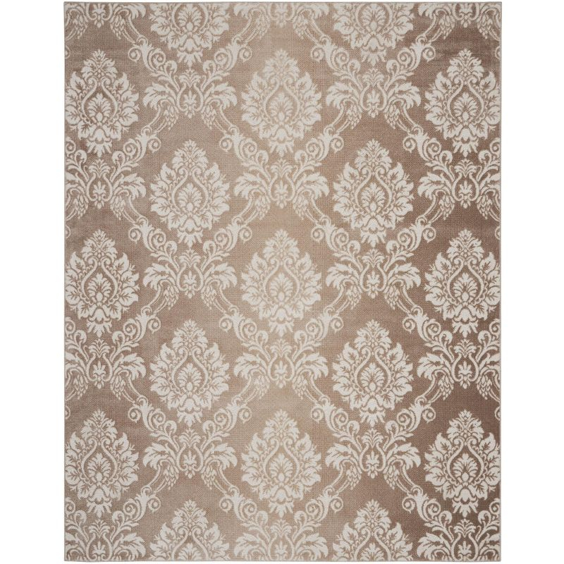 Nourison Elation ETN03 Indoor only Area Rug - Ivory Mocha 9' x 12'