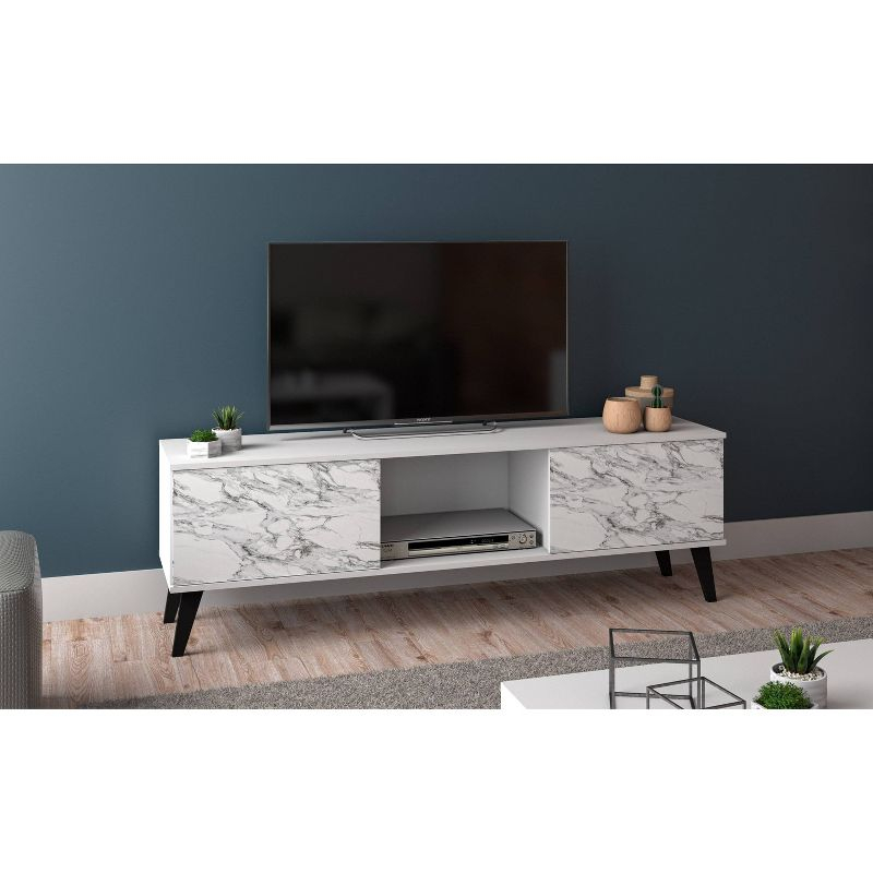 Doyers TV Stand for TVs up to 50" White - Manhattan Comfort