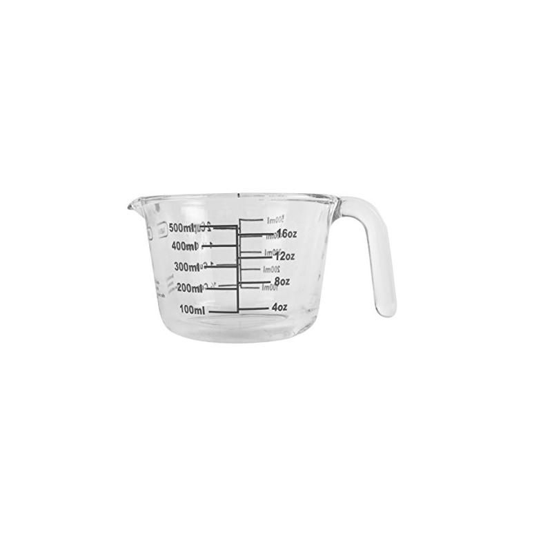Farberware 2-Cup Borosilicate Glass Wet and Dry Measuring Cup with Oversized Measurements, Clear