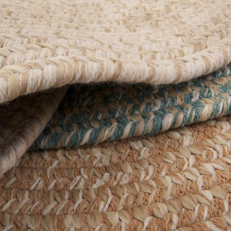 Colonial Mills Tremont Braided Rug, Teal 3'x5', Oval Shape