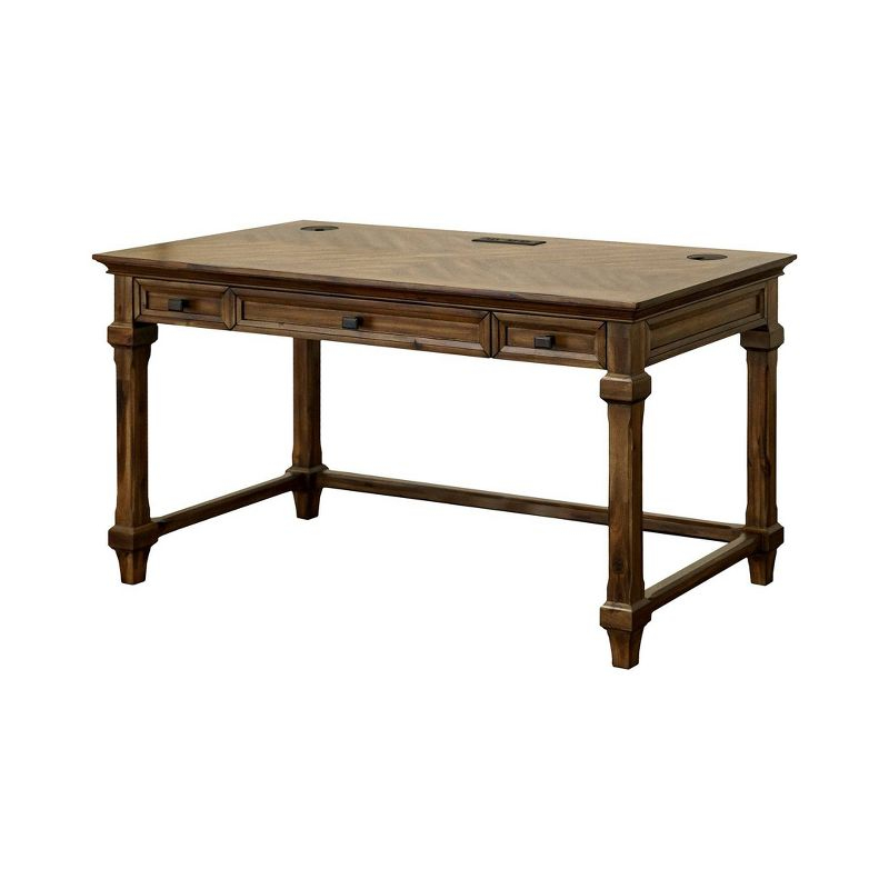 Porter Traditional Wood Writing Desk Brown - Martin Furniture: Elegant Home Office, 54" Width, All-Purpose Drawer