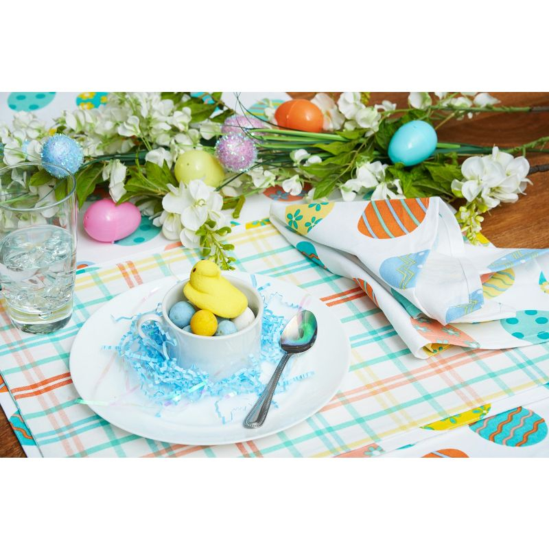 C&F Home 13" x 72" Easter Bunny Rabbit Trail Plaid Table Runner