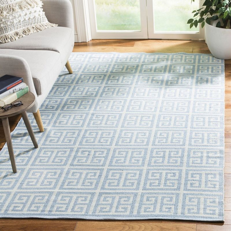 Montauk MTK724 Hand Woven Area Rug - Light Blue/Ivory - 4'x6' - Safavieh.