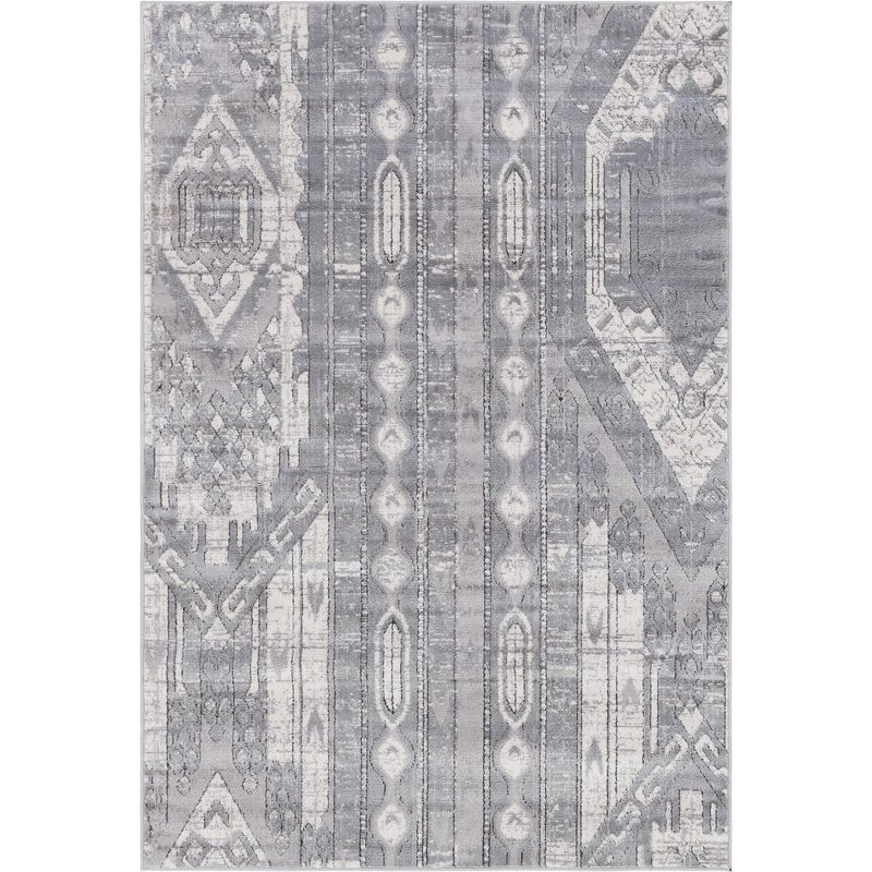 Unique Loom Portland Collection Area Rug - Orford (4' 1" x 6' 1" Rectangle Gray/Beige)