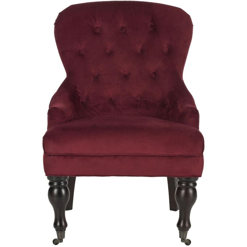 Falcon Arm Chair - MCR4544 - Red Velvet - Safavieh