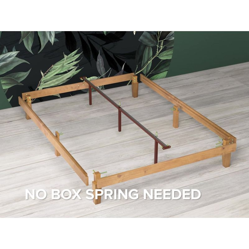 Full Moiz 14" Wood Platform Bed Frame Natural - Zinus