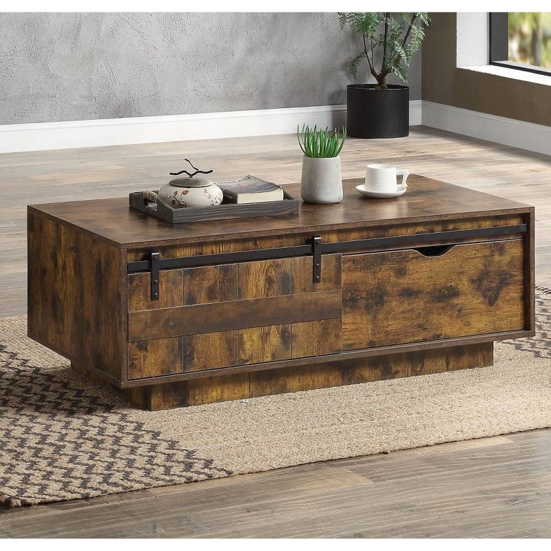 Acme Furniture Bellarosa Coffee Table Rustic Oak Finish