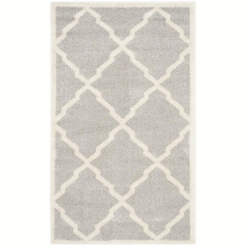 Amherst AMT421 Power Loomed Indoor Area Rug - Light Grey/Beige - 4'x6' - Safavieh