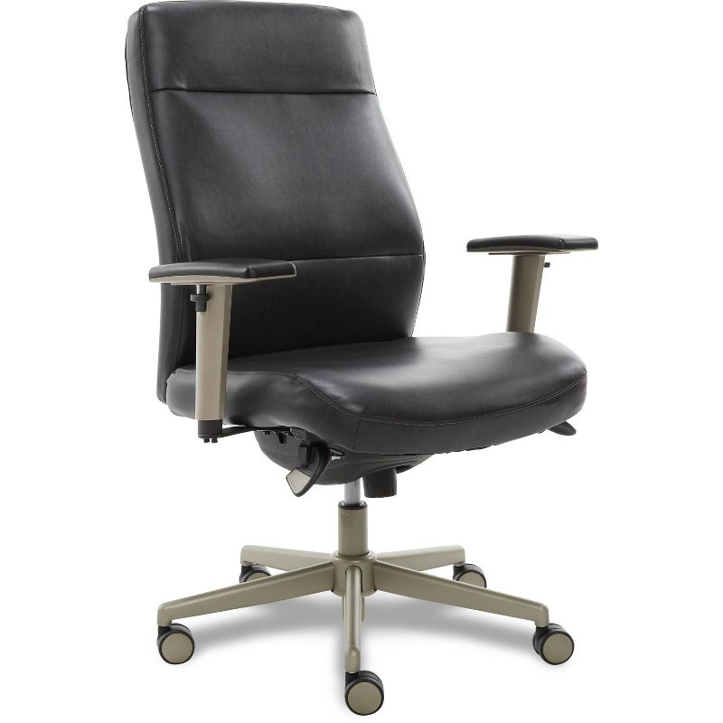 LZB Modern Baylor Executive Office Chair Black - La-Z-Boy: Ergonomic, Adjustable Arms, Cushioned