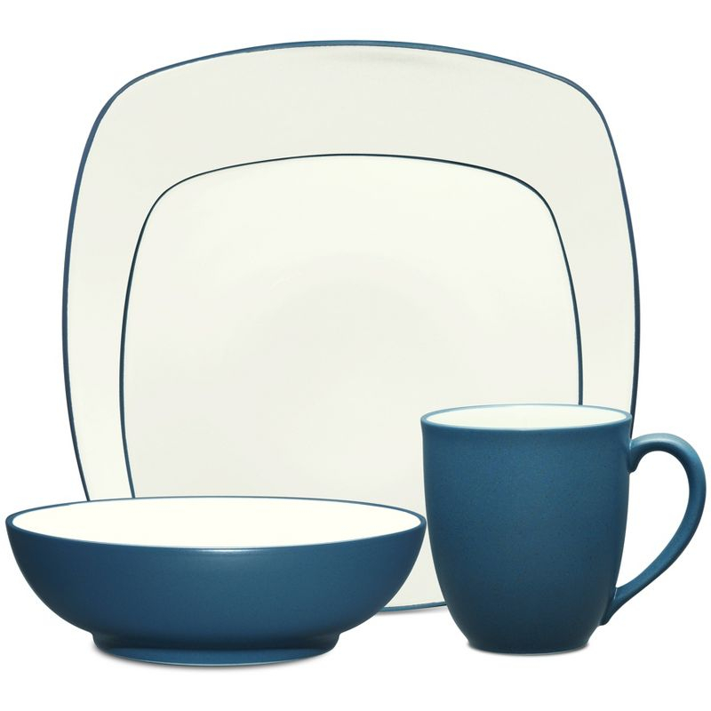 Noritake Colorwave Blue 4-Piece Square Place Setting