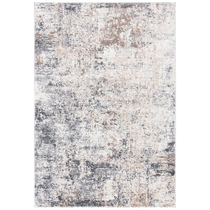 Aston ASN705 Power Loomed Indoor Area Rug - Ivory/Grey - 4'x6' - Safavieh