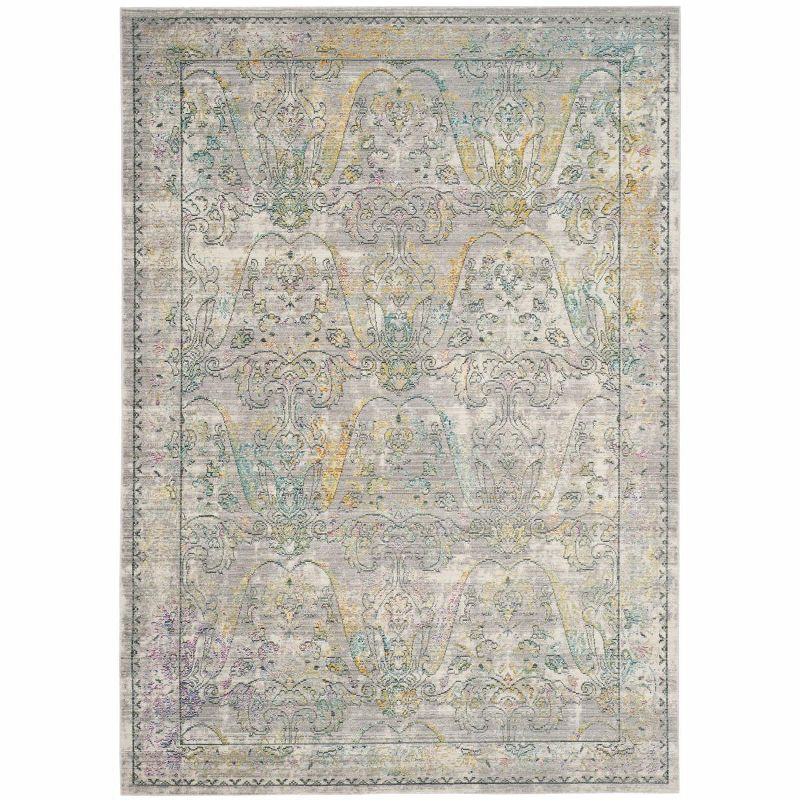 Mystique MYS925 Power Loomed Area Rug Grey / Multi 6' X 9' - Safavieh.