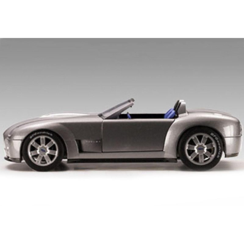 Ford Shelby Cobra Concept Tungsten Silver Metallic with Gray Stripes 1/64 Diecast Model Car by Autoart