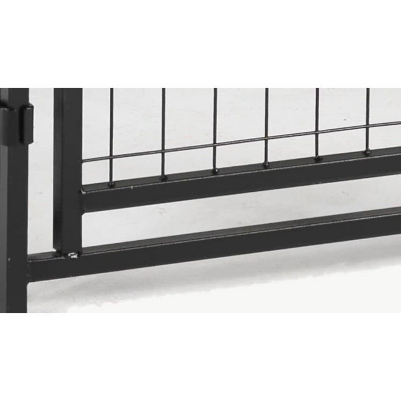 Lucky Dog 8ft x 4ft x 6ft Large Outdoor Dog Kennel Playpen Crate with Heavy Duty Welded Wire Frame and Waterproof Canopy Cover, Black (2 Pack)