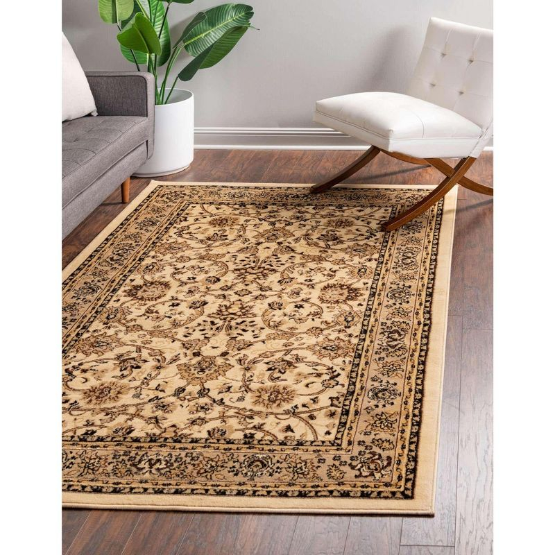 Unique Loom 5' 1 x 8' 0 Sialk Hill Washington Ivory Area Rug