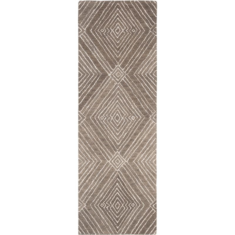 Micro-Loop MLP608 Hand Tufted Runner Rug - Dark Grey/Ivory - 2'3"x7' - Safavieh.