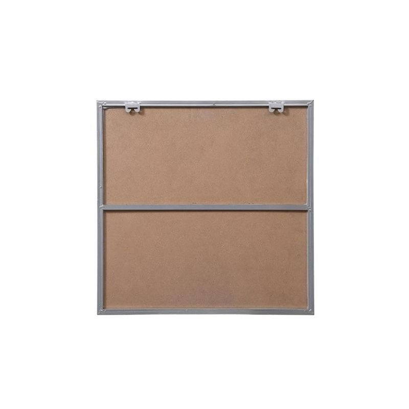 Elegant Lighting Metal Frame Square Mirror 24 inch in Silver