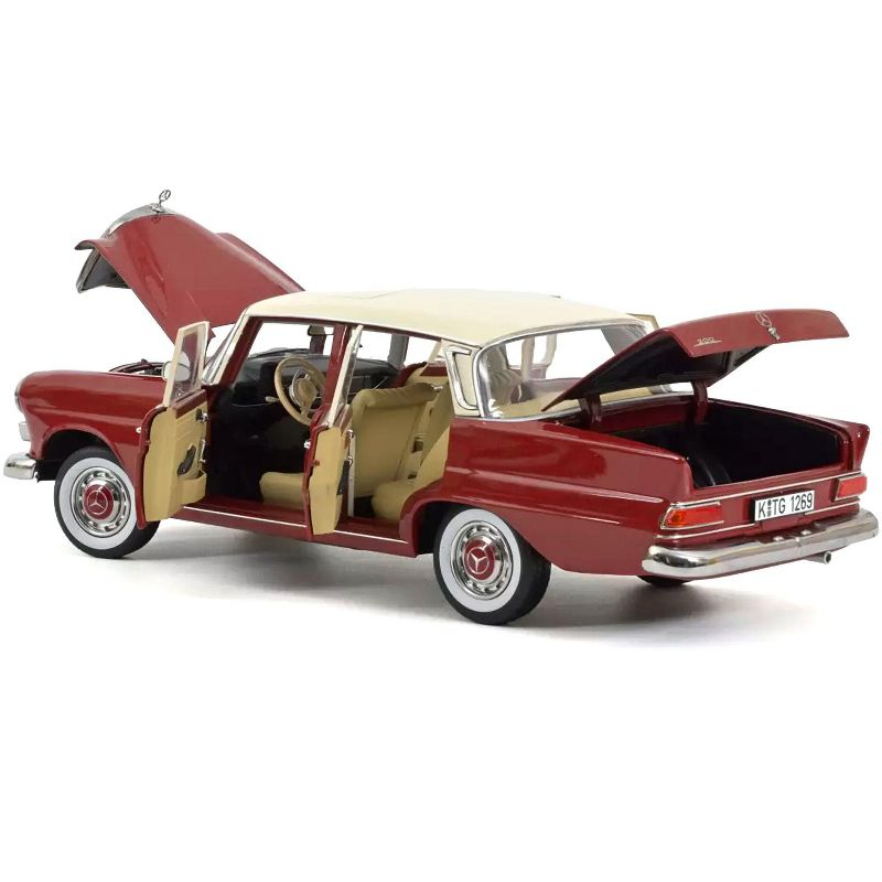 1966 Mercedes-Benz 200 Red with Beige Top 1/18 Diecast Model Car by Norev