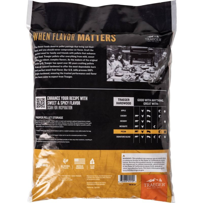 Traeger Pecan Pellets 18lbs Wood