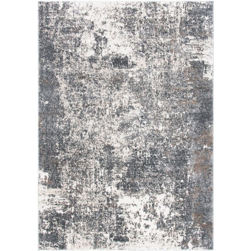 Aston ASN705 Power Loomed Indoor Accent Rug - Grey/Ivory - 4'x6' - Safavieh