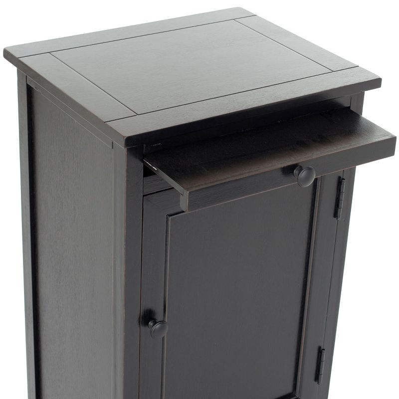 Raven Storage Unit - AMH5703 - Distressed Black - Safavieh Couture