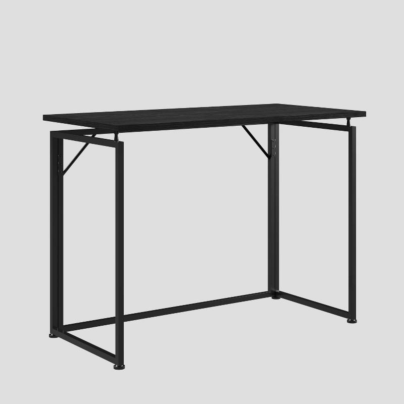 Space Saving Folding Desk Black - Techni Mobili: Collapsible, Portable for Adults, No Assembly Required