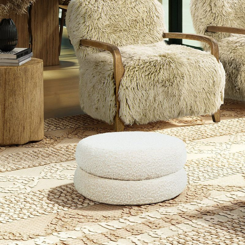Jennifer Taylor Home Homary 18.5" Floor Cushion Footrest Ottoman