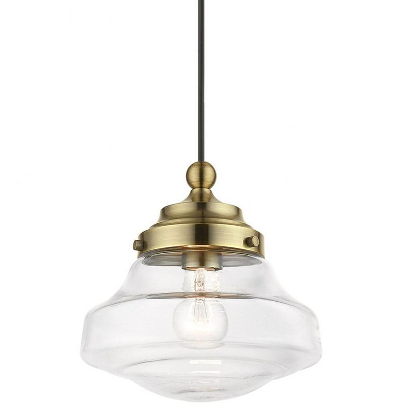 Livex Lighting Avondale 1 - Light Pendant in  Antique Brass