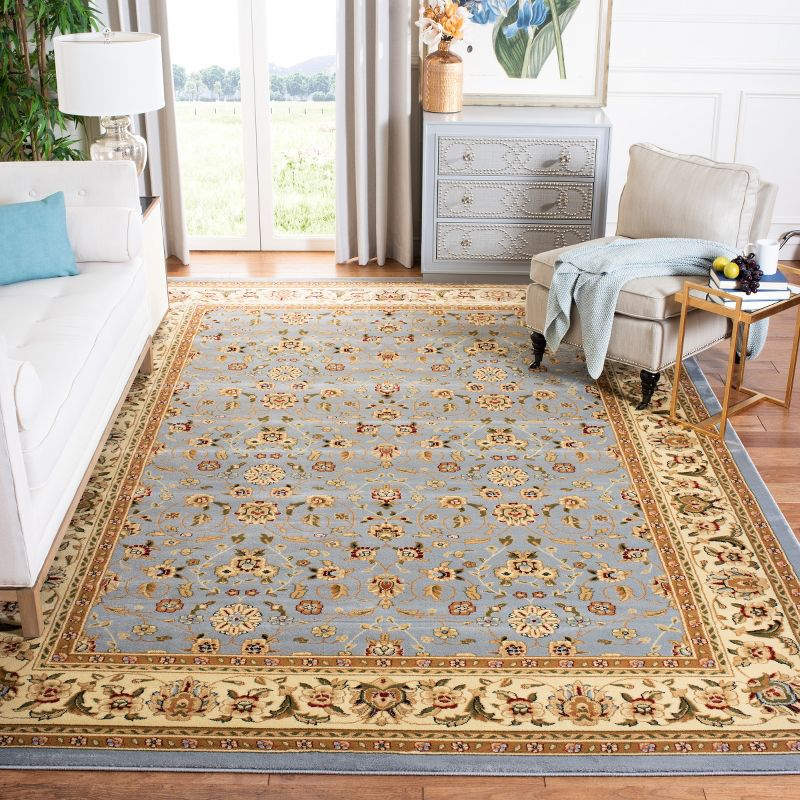 Lyndhurst LNH312 Power Loomed Area Rug - Light Blue/Ivory - 10'x14' - Safavieh