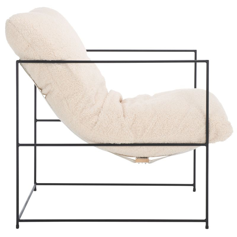 Portland Pillow Top Accent Chair - ACH4511 - Creme/Black - Safavieh