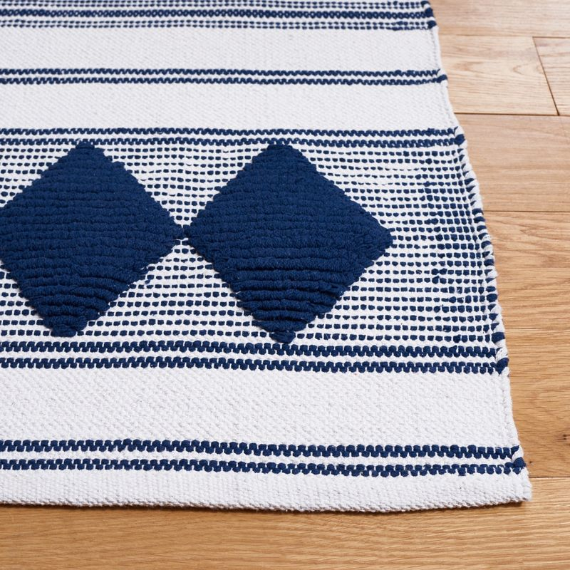 Montauk MTK708 Hand Woven, Flat Weave Indoor Area Rug - Navy/Ivory - 6'x6' - Safavieh