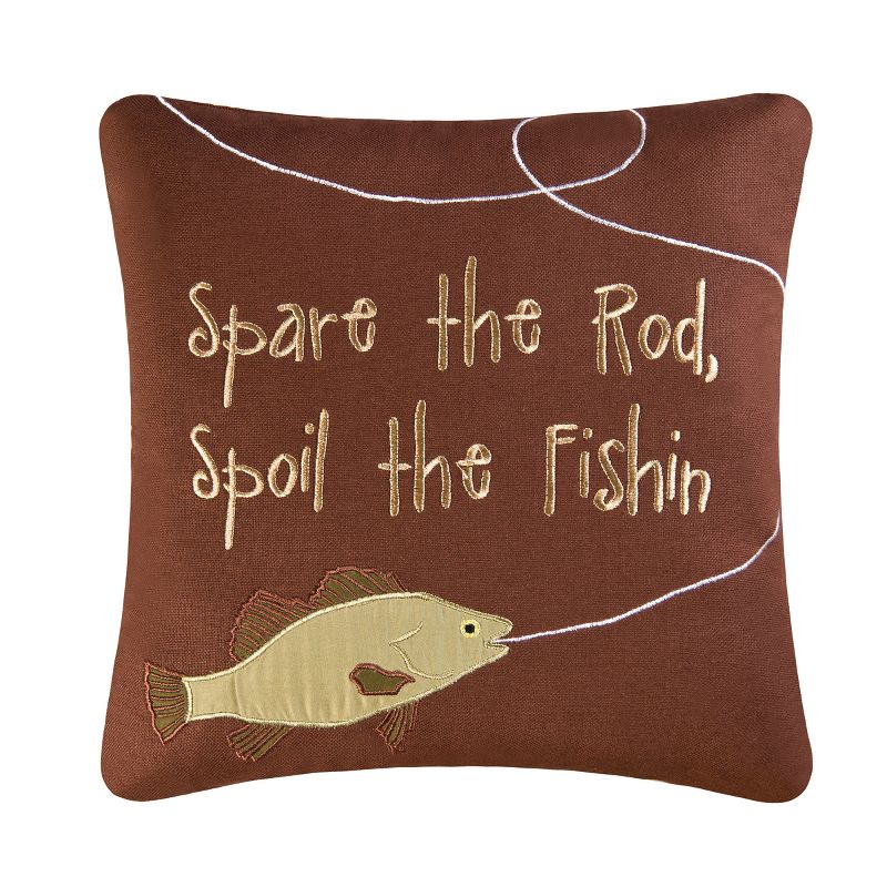 C&F Home Spoil The Fishin Embroidered Pillow
