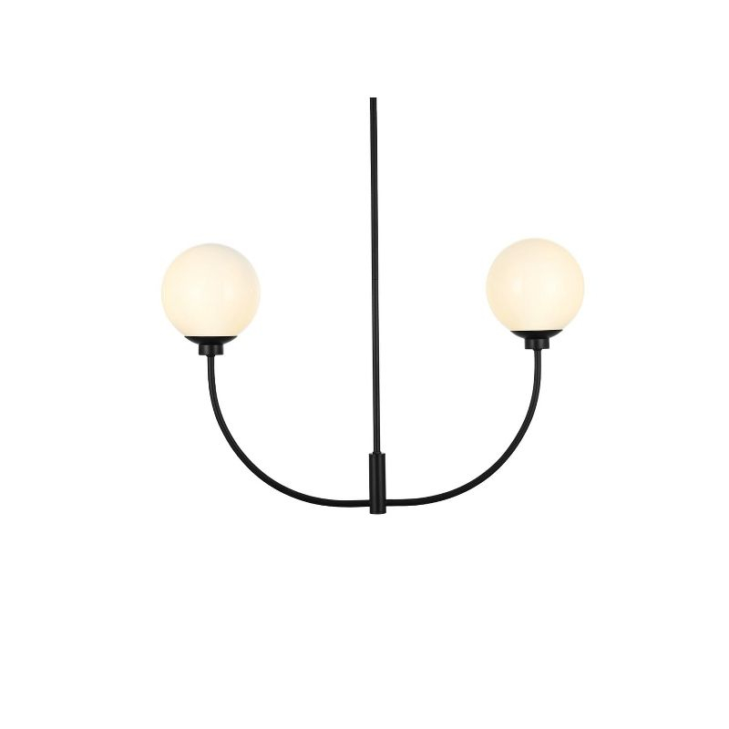 Elegant Lighting Nyomi 36-Inch Brass Chandelier with Opal-Inspired Touch