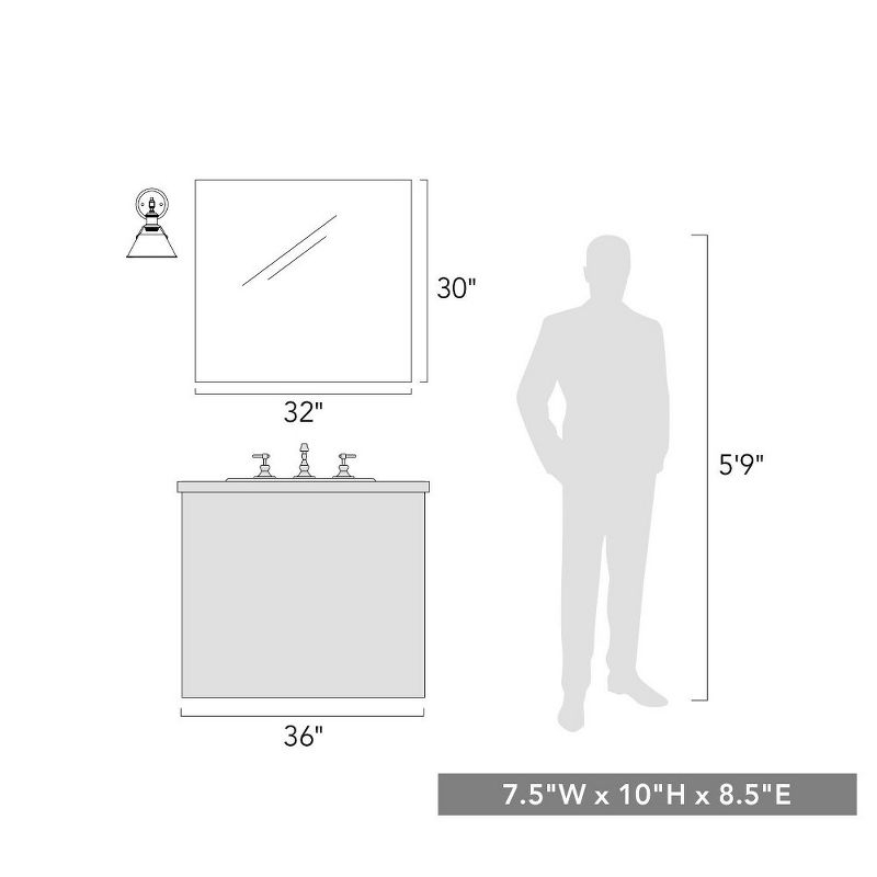 Golden Lighting Orwell 1-Light Wall Sconce in Pewter with Opal Glass