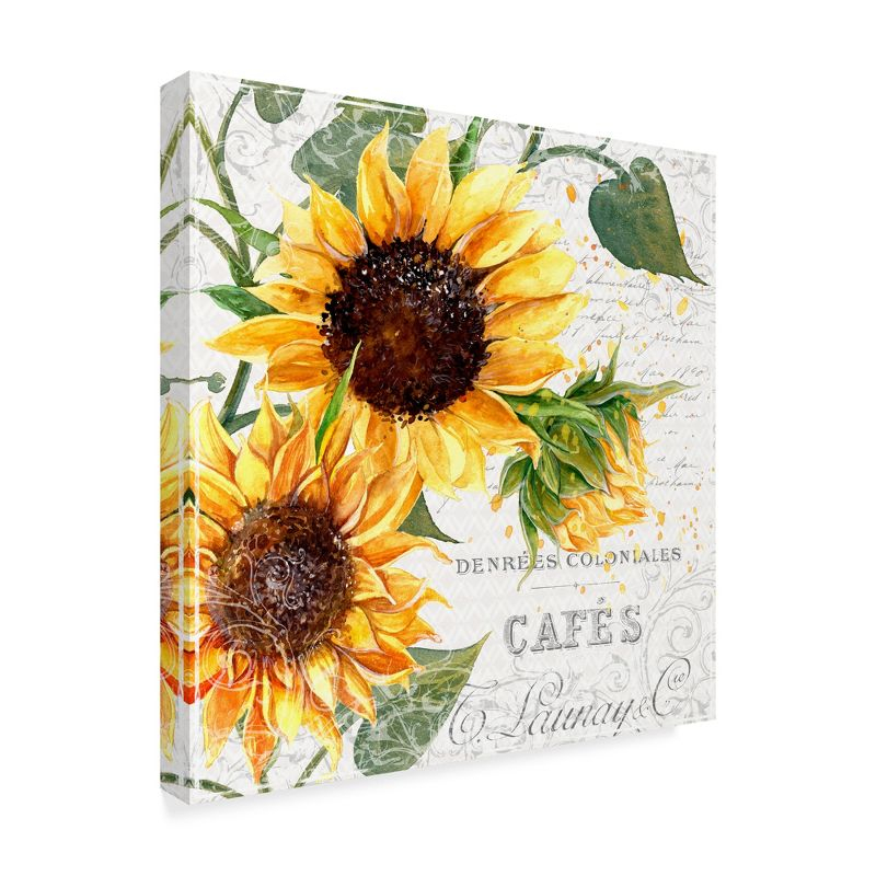 Trademark Fine Art - Irina Trzaskos Studio 'Summertime Sunflowers II' Canvas Art - 14x14