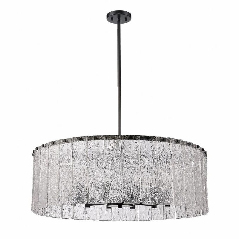 Z-Lite Glacier 12 - Light Chandelier in  Matte Black