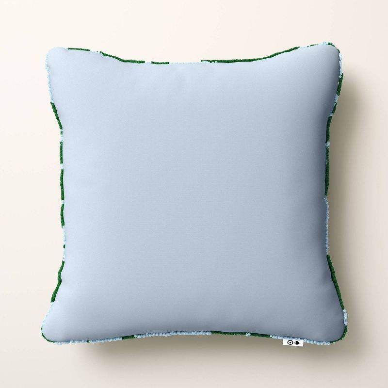 12"x12" Beaded Classic Rose Square Throw Pillow Green/Blue - kate spade new york x Target