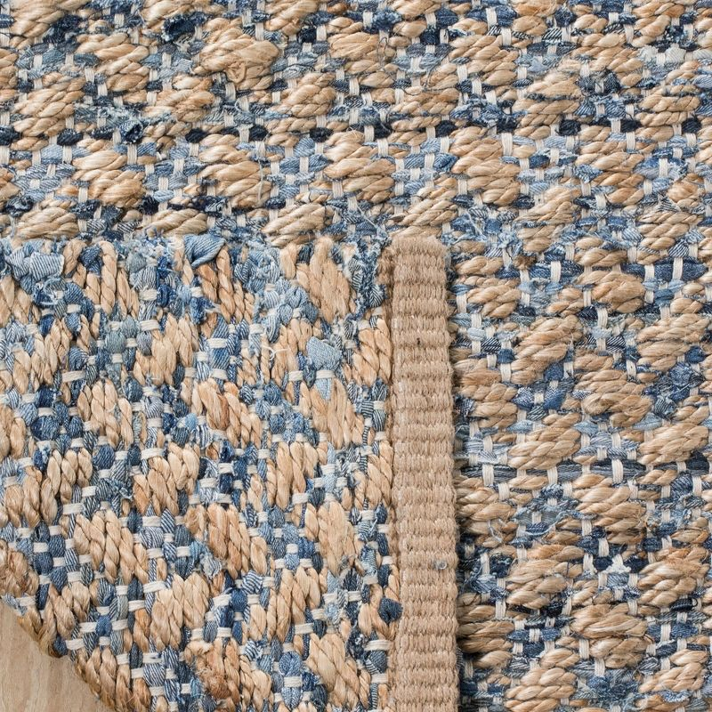 Cape Cod CAP305 Hand Woven Area Rug - Blue/Natural - 4'x4' - Safavieh.