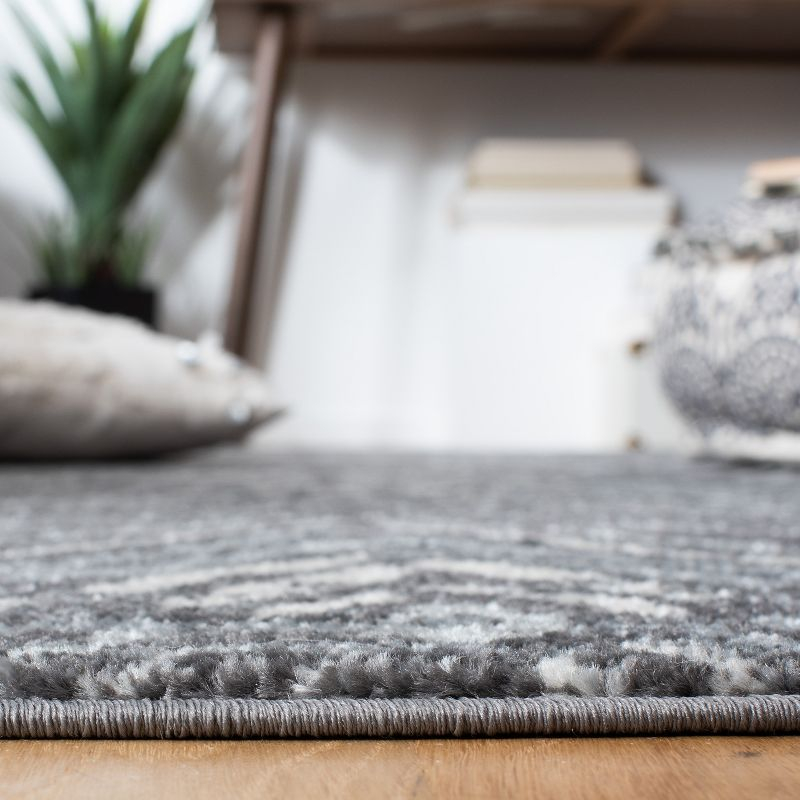 Amsterdam AMS110 Power Loomed Indoor Area Rug - Dark Grey/Light Grey - 8'x10' - Safavieh