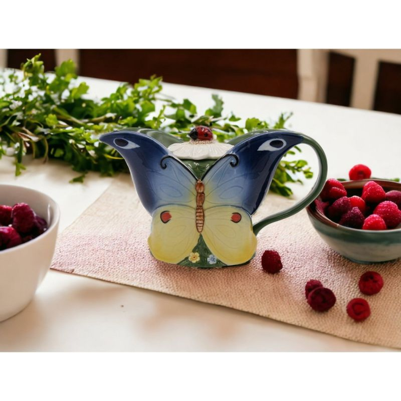 Kevins Gift Shoppe Ceramic Magic Butterfly Teapot
