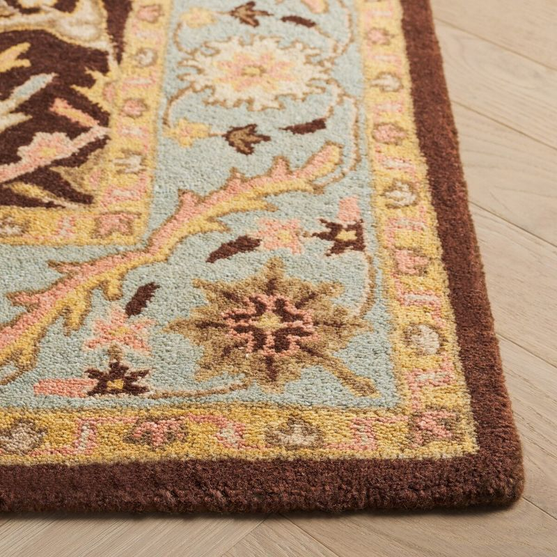 Antiquity AT14 Hand Tufted Indoor Area Rug - Brown/Green - 8'3"x11' - Safavieh