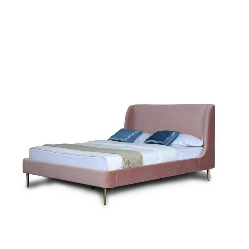Full Heather Upholstered Bed - Manhattan Comfort