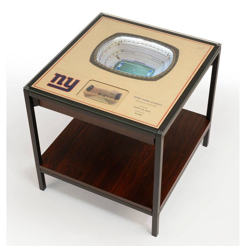 NFL New York Giants 25-Layer StadiumViews Lighted End Table