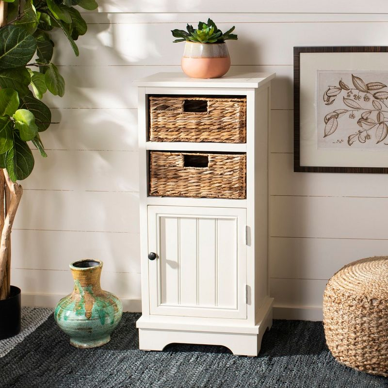 Connery Cabinet - AMH5742 - Vintage White - Safavieh Couture