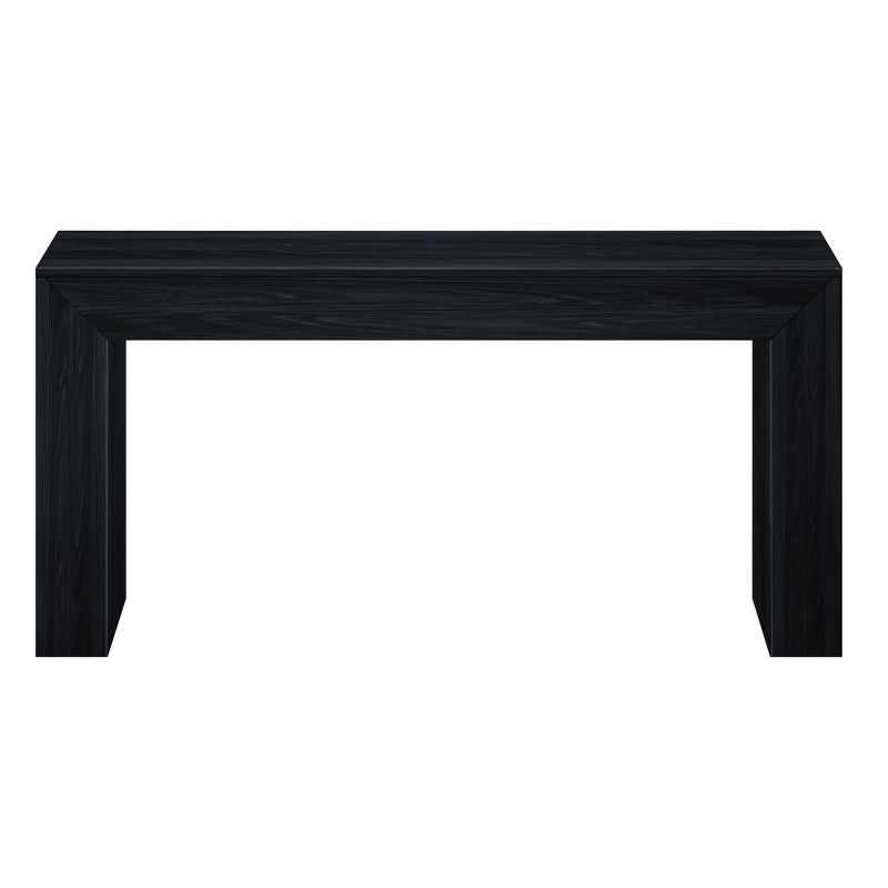 Plank+Beam Grand Console table, 66" Solid Wood Modern Sofa Table, Entryway Table for Hallway, Behind the Couch, Living Room, Foyer, Black Wirebrush