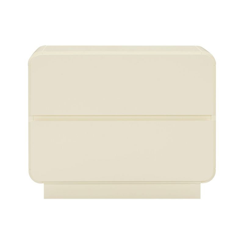 Sagura Nightstand Cream 28"W x 19"D x 22.2"H