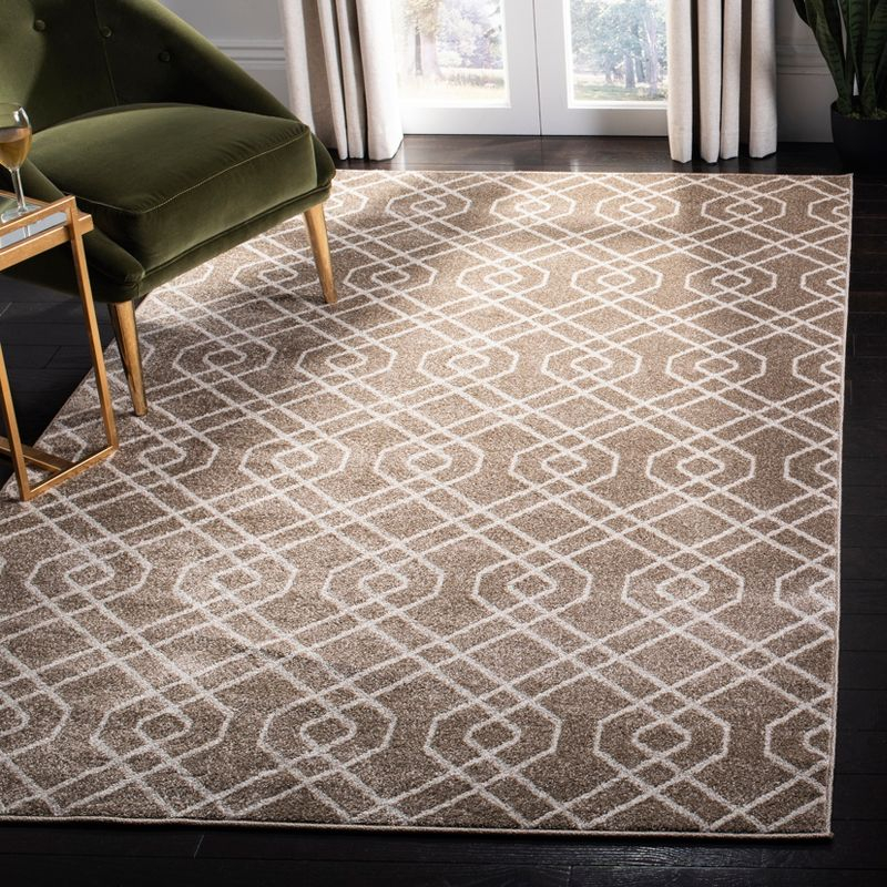 Amherst AMT407 Power Loomed Area Rug - Wheat/Beige - 4'x6' - Safavieh.
